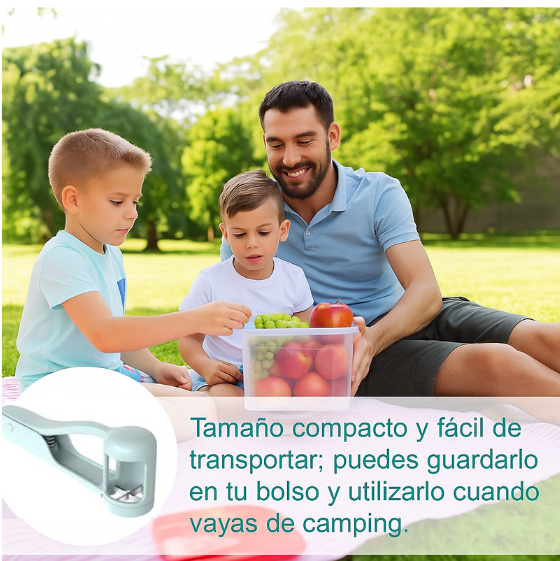 Cortador Seguro de Frutas y Tomates para Bebés – Ideal para Mamás y Pequeños